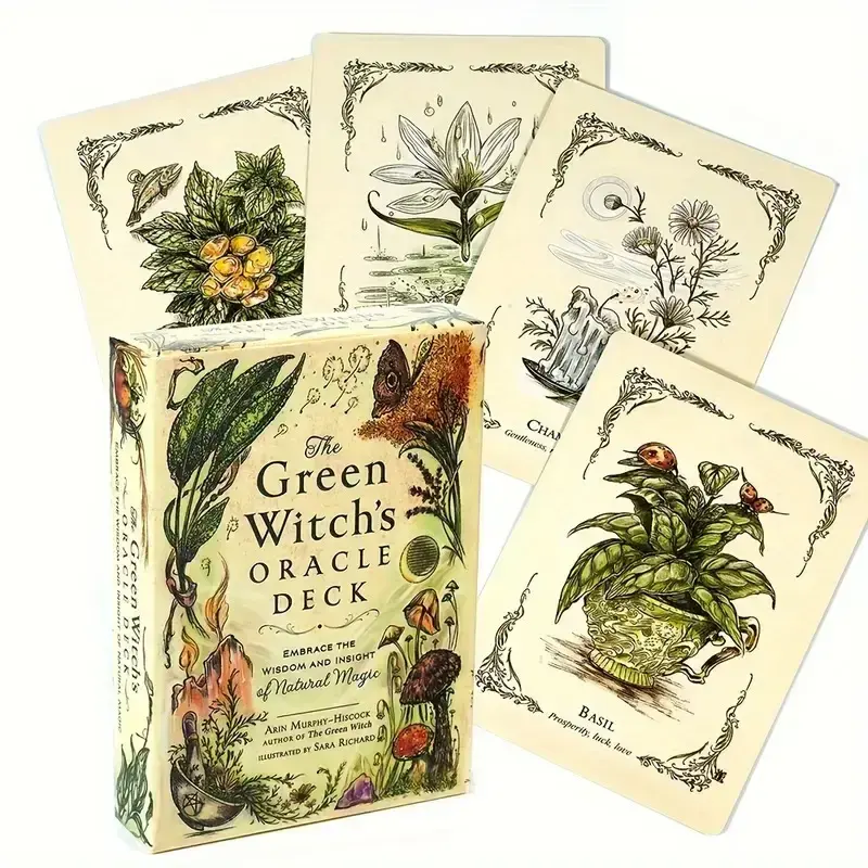 Witch's Oracle Deck, Embrace The Wisdom and Insight Of Natural Magic Witch Witchcraft Series Tarot Cards, Adults Party Game C...