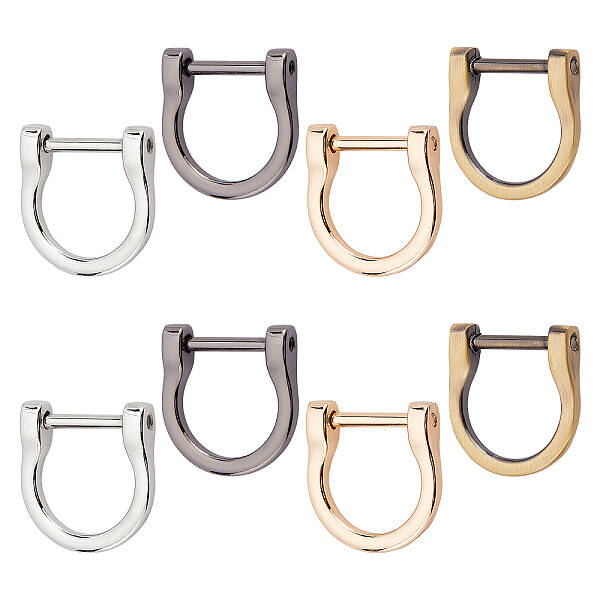 8Pcs Zinc Alloy D-Rings