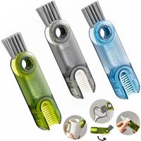 3PCS Mixed Color - 3 in 1 Multifunctional Cleaning Brush Tiny Bottle Cup Lid Brush Straw Cleaner Tools Multi-Functional Crevi...