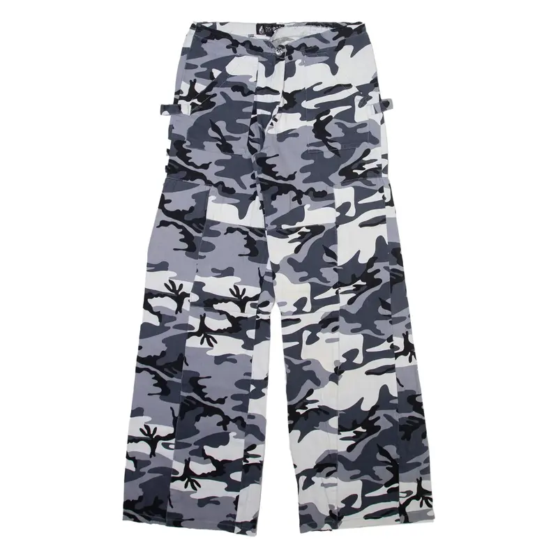 AIKEA Camo Womens Trousers Grey Regular Bootcut W26 L30