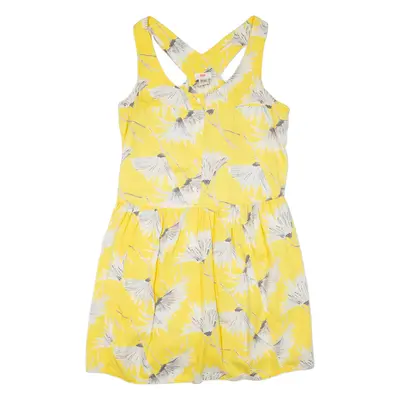 LEVI'S Womens Day Dress Yellow Floral Sleeveless Short M