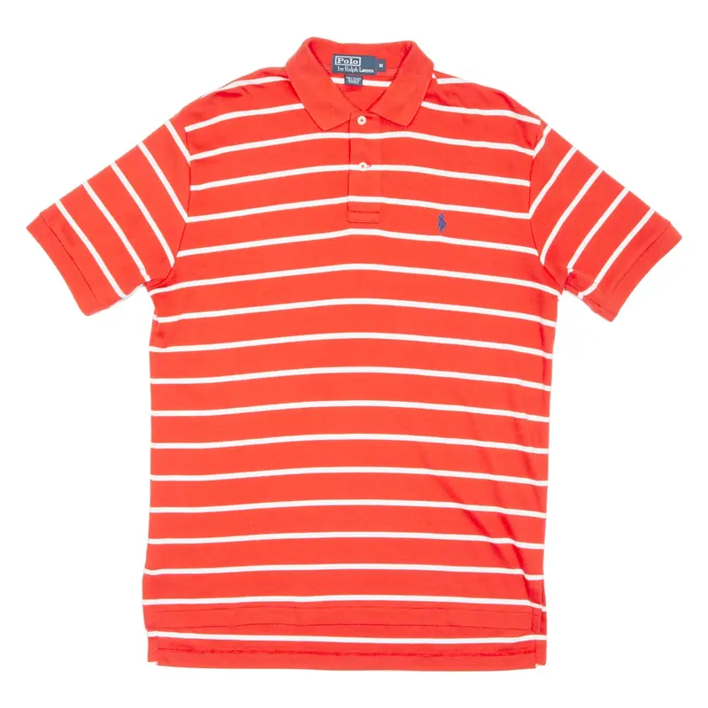 POLO RALPH LAUREN Mens Polo Shirt Red Striped M