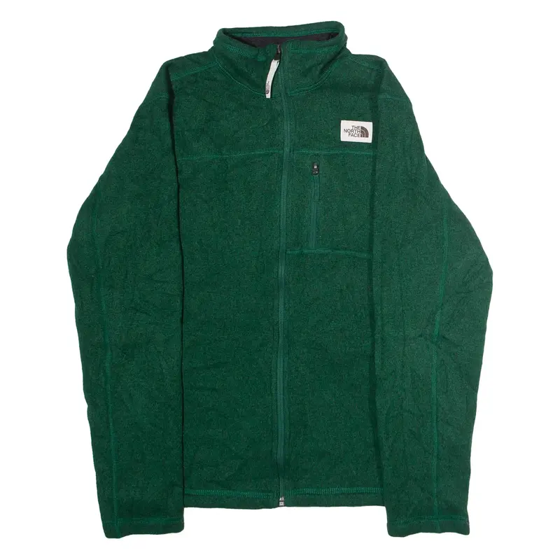 THE NORTH FACE Boys Fleece Jacket Green Knit XL