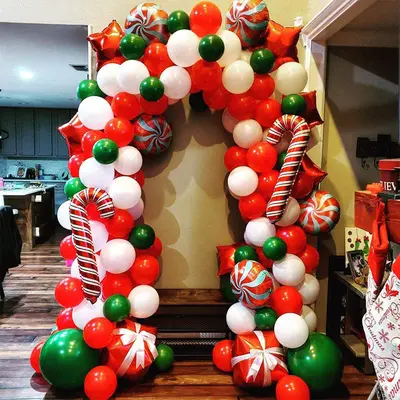 Aperturee Christmas Balloon Garland Arch Kit With Red White Candy | Party Decorations