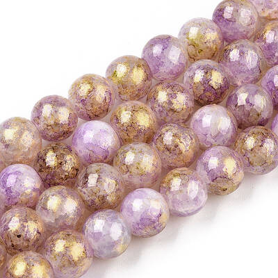 Baking Painted Crackle Glass Bead Strands