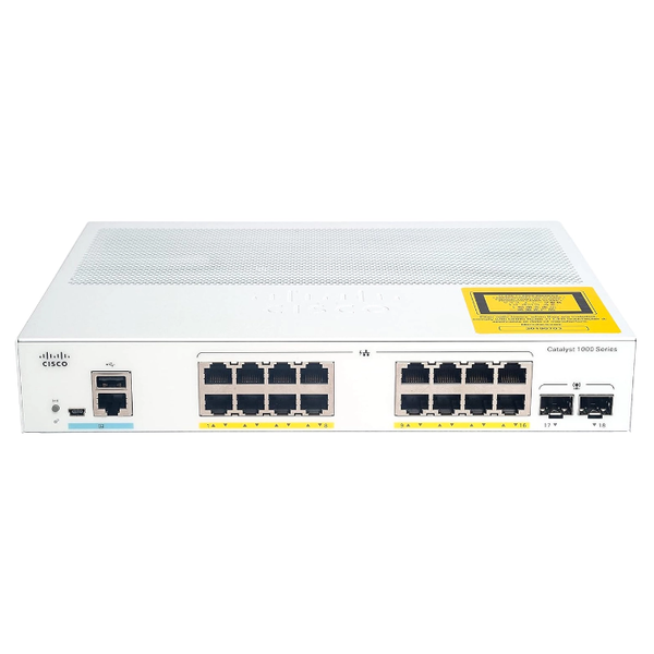 C1000-16FP-2G-L-RF Cisco Cat 1000 16x PoE+ 1GBT 2x SFP Port Switch