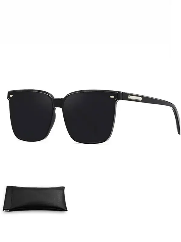 Fashion Tinted Lens Square Sunglasses for Summer, Outdoor Leisure Sports Cycling Driving Glasses for Men & Women, Travel Acce...