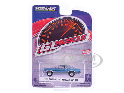 1973 Chevrolet Chevelle SS 454 Light Blue Metallic and Silver \
