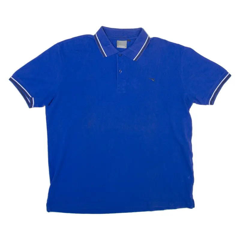 DIADORA Mens Polo Shirt Blue 2XL