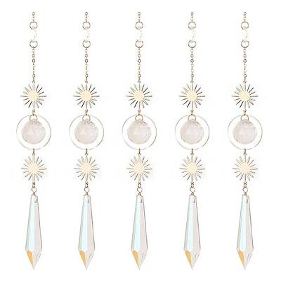 AB Color Plated Crystal Cone Big Pendant Decorations