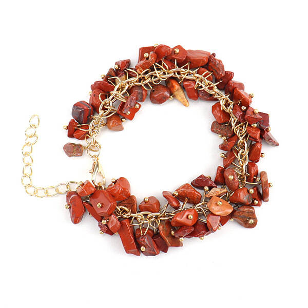 Natural Red Jasper  Bead Bracelets