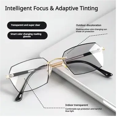 Photochromic Multifocal Work Glasses – Adjustable Focus Utility Eyewear for DIY & Repair