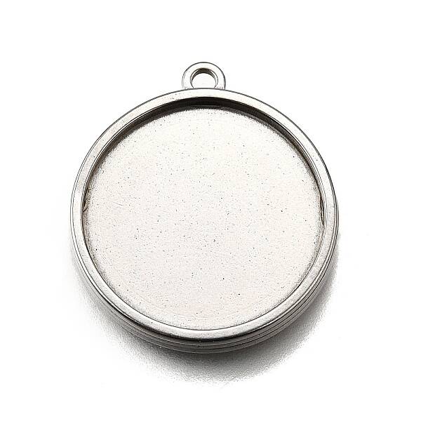 304 Stainless Steel Pendant Cabochon Settings