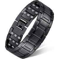 Jecanori Magnetic Bracelets for Men, Titanium Steel Bracelets , Adjustable Health Gift with Sizing Tool
