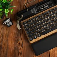 7KEYS Retro Typewriter Keyboard, Typewriter Vintage with Upgraded Mechanical Bluetooth 5.0,Multi Devices Connection Classical...