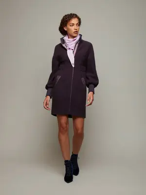 GLACIER | Boiled-Wool Coat | Size: Fig / L