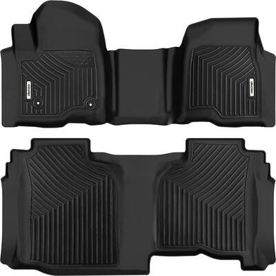 OEDRO Floor Mats for 2019-2025 Chevrolet Silverado 1500/ GMC Sierra1500 Double Cab with 1st Bench Seats