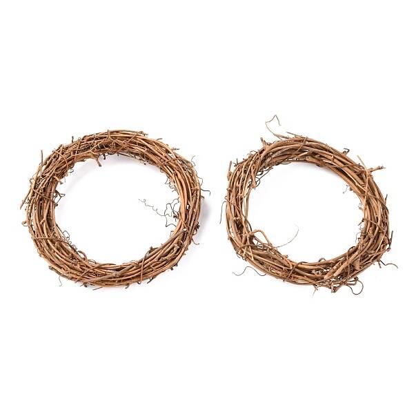 Circle Shape Rattan Vine Branch Wreath Hoop