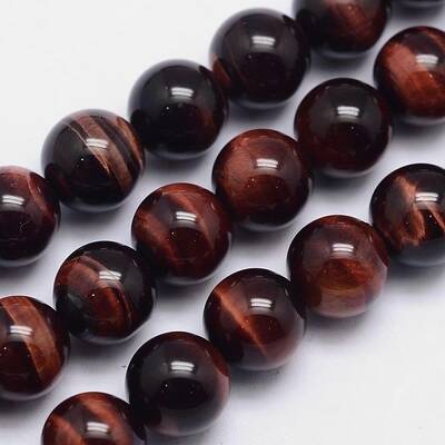 Natural Tiger Eye Round Bead Strands