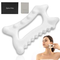 InfiniteRelax Ceramic Gua Sha Massage Tool for Face & Body Care, Dual Row of Massage, Comfortable for Women & Men, Korean Gua...