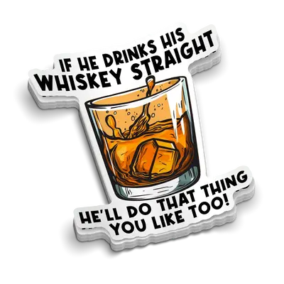 Whiskey Straight - Hard Hat Decal