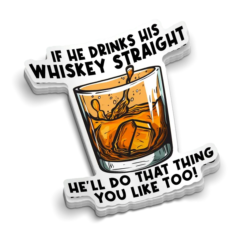Whiskey Straight - Hard Hat Decal