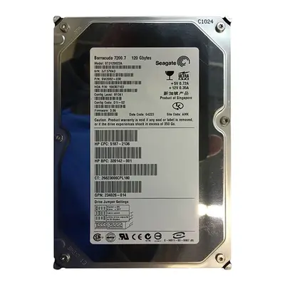 9W2002-030 Seagate BarraCuda 7200.7 Series 120GB 7200RPM IDE Ultra ATA/100 (ATA-6) 2MB Cache 3.5-Inch Hard Drive