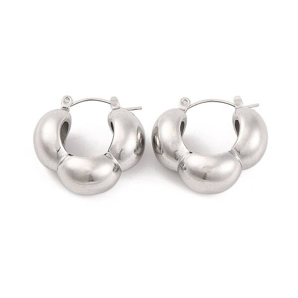 Non-Tarnish 304 Stainless Steel Hoop Earrings for Women