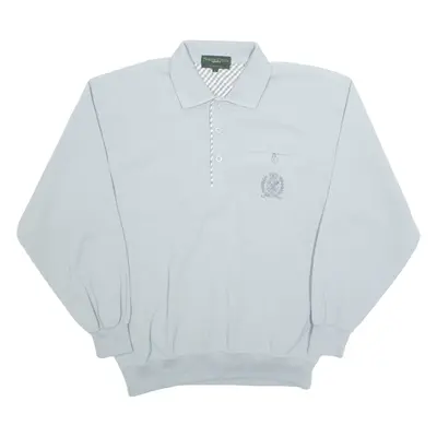 NORTHFIELD SPORTS Mens Polo Shirt Grey Long Sleeve L
