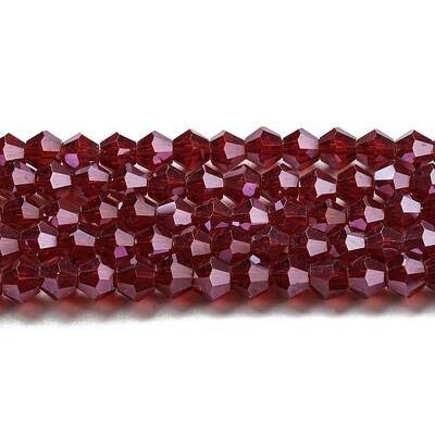 Transparent Electroplate Glass Beads Strands