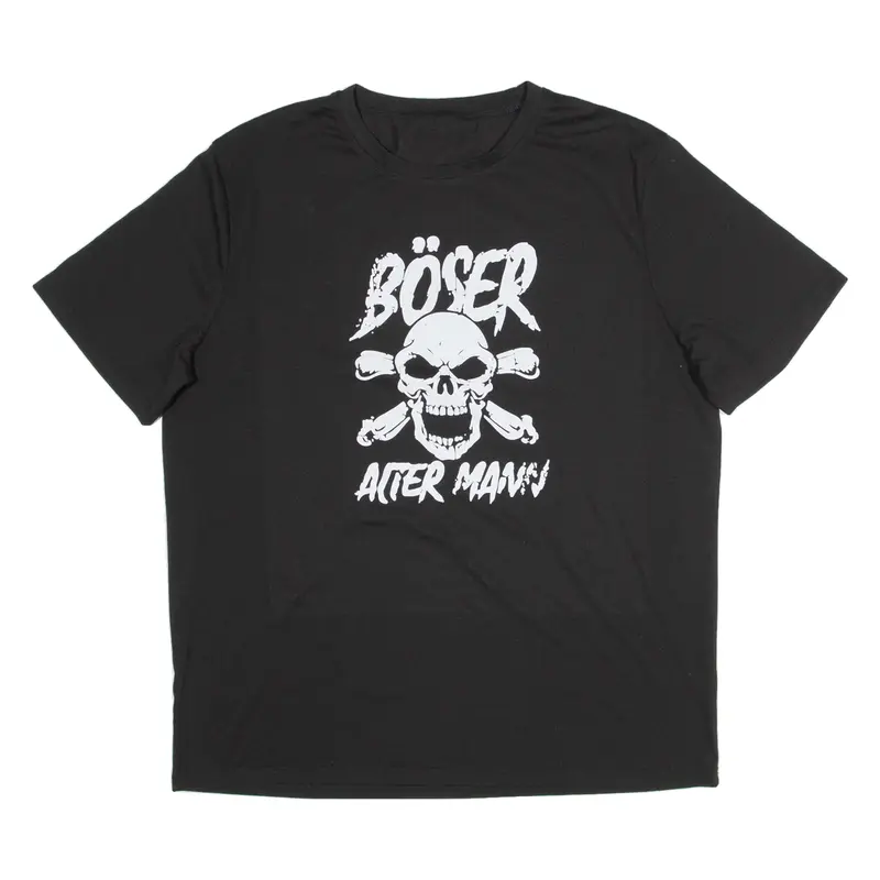 Skull Print Mens T-Shirt Black L