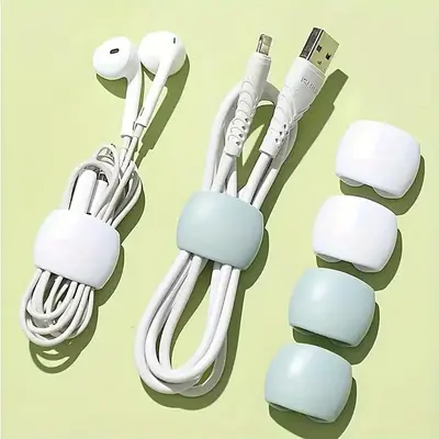Cable Organizer, 10pcs/set Silicone Earphone & Charging Cable Organizer Clips, Simple Travel Cord Management Clips, Cable Cor...