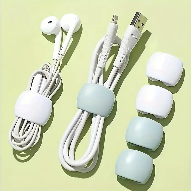 Cable Organizer, 10pcs/set Silicone Earphone & Charging Cable Organizer Clips, Simple Travel Cord Management Clips, Cable Cor...