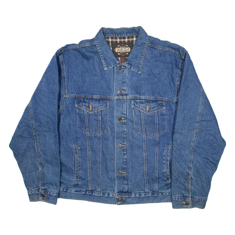 GUIDE GEAR Mens Blanket Lined Denim Jacket Blue S