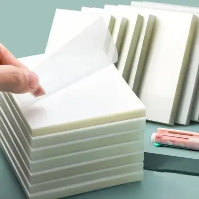 50 Sheets/pack Transparent Sticky Notes, Notepads, Stationery Supplies for School