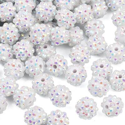 AB-Color Resin Rhinestone Beads