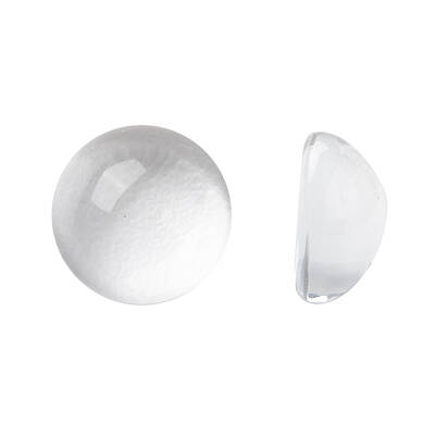 Transparent Half Round Glass Cabochons