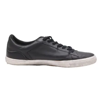 LACOSTE Sneaker Trainers Black Leather Mens UK 8.5