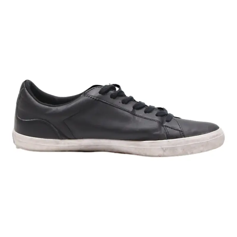 LACOSTE Sneaker Trainers Black Leather Mens UK 8.5
