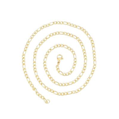 Men's 201 Stainless Steel Figaro Chains Necklace