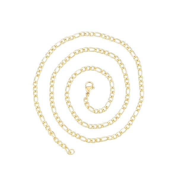 Men's 201 Stainless Steel Figaro Chains Necklace