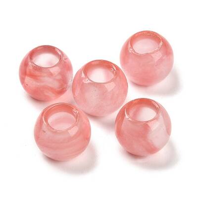Cherry Quartz Glass European Beads