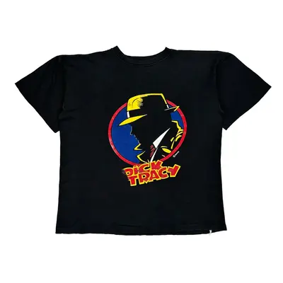 Dick Tracy Unbranded Graphic T-Shirt - XL Black Cotton