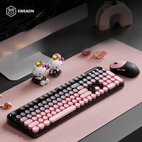 EWEADN Eweadn Wireless Keyboard & Mouse Combo, 2.4G Wireless Keyboard & Mouse Set, Stylish Blackberry Gradient Colorful Desig...
