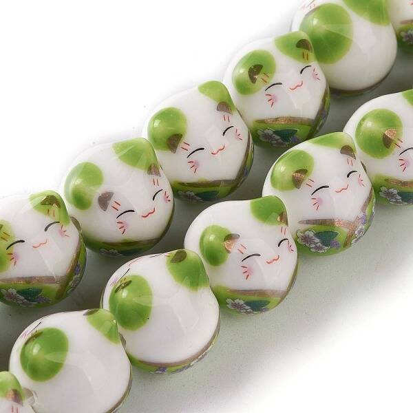 Handmade Printed Porcelain Beads