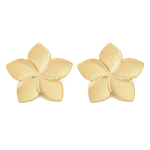 304 Stainless Steel Flower Stud Earrings For Women