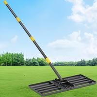 Lawn Leveling Rake Garden Tools - Heavy Duty Stainless Steel Leveler Plate,Reinforced Welds, Adjustable Handle, Anti Flipping...