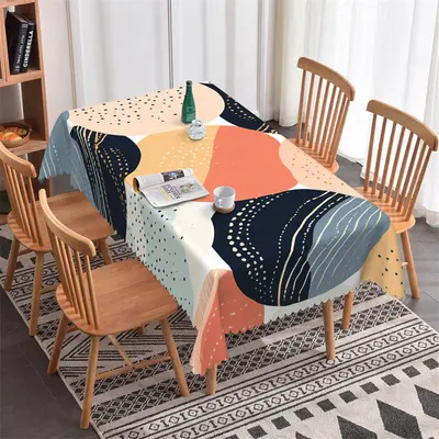 Modern Prints Dots Abstract Rectangle Tablecloth - Aperturee