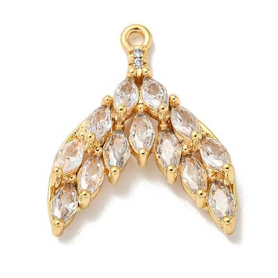 Brass Micro Pave Cubic Zirconia Pendants