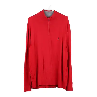 Nautica 1/4 Zip - Large Red Cotton